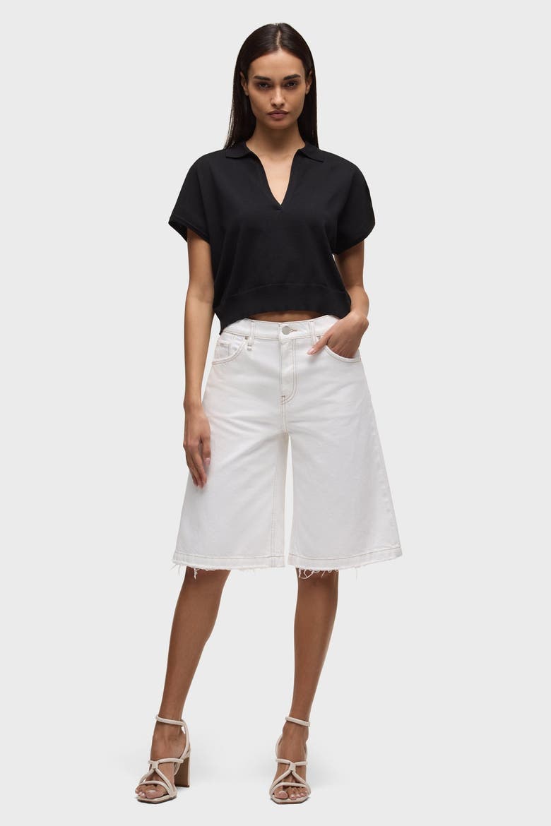 skylar dropped long short, Alternate, color, white
