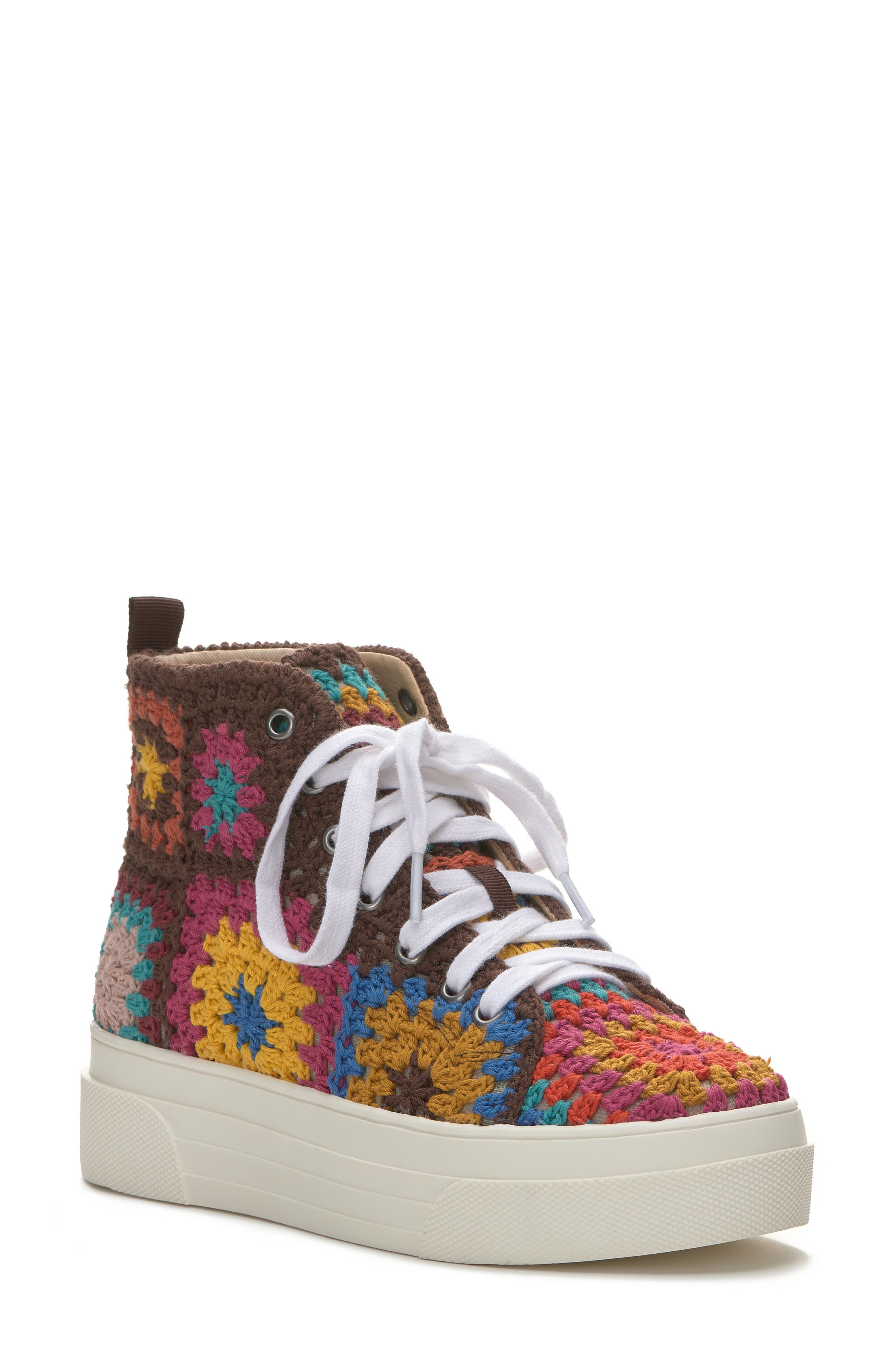 Lucky Brand Curla Crochet High Top Sneaker, Main, color, 