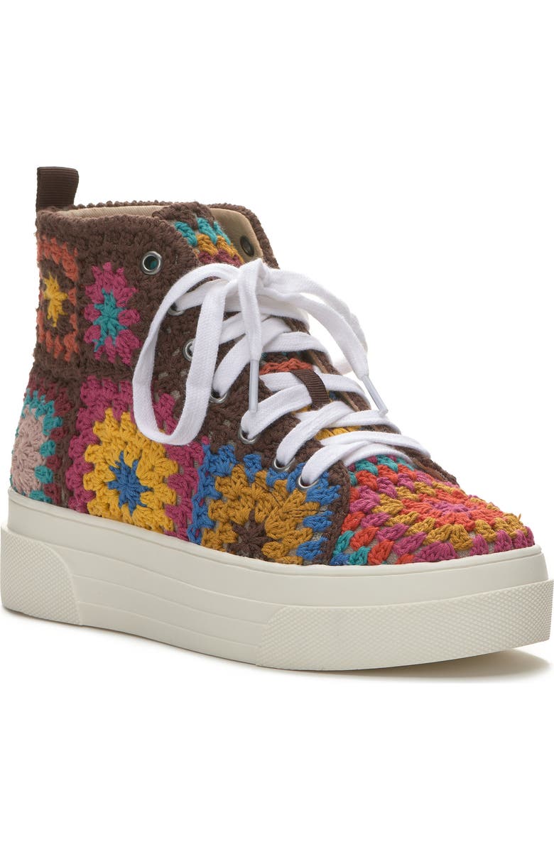 Lucky Brand Curla Crochet High Top Sneaker, Main, color,