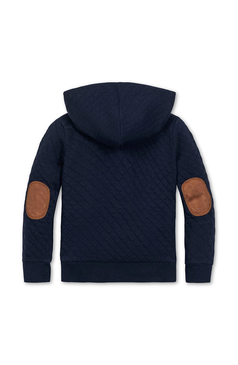 Hope & Henry Kids' Quilted Hooded Sweatshirt, Alternate, color, Navy Quilted