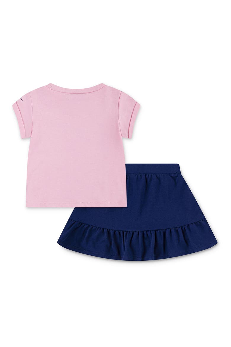 Stretch Cotton Jersey T-Shirt & Ruffle Skirt Set, Alternate, color, U9JBLUE VO