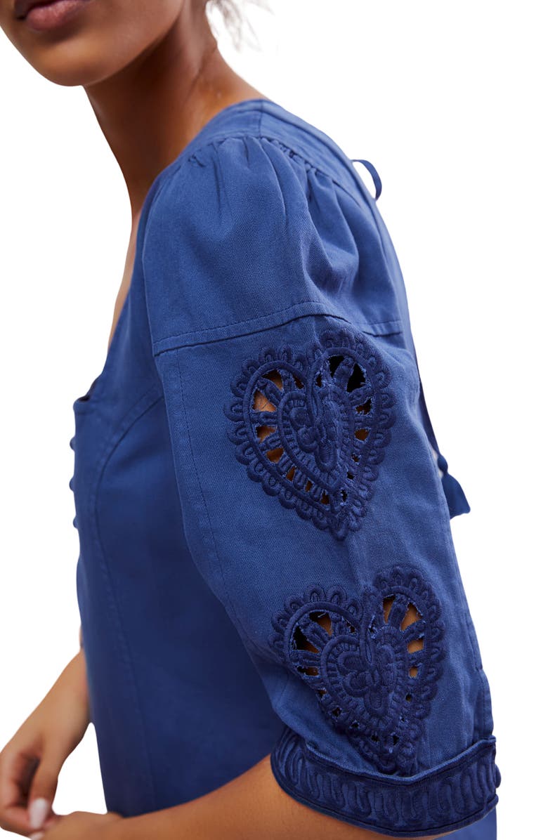 Free People Bali Hazel Hearts Minidress, Alternate, color,