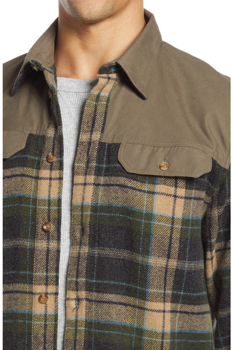 Granit Plaid Button-Up Flannel Shirt, Alternate, color, TARMAC