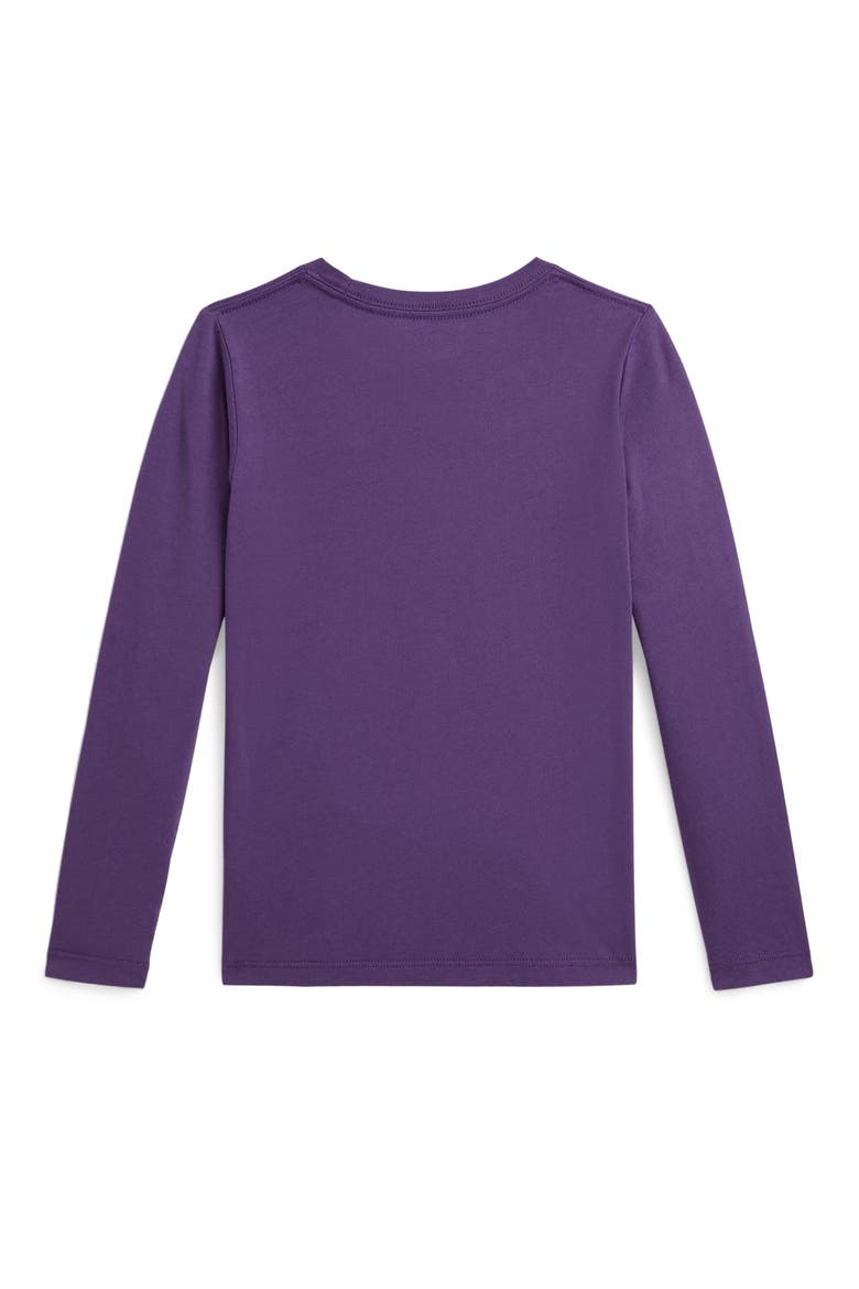 Kids' Polo Bear Cotton Graphic Tee, Alternate, color, PURPLE