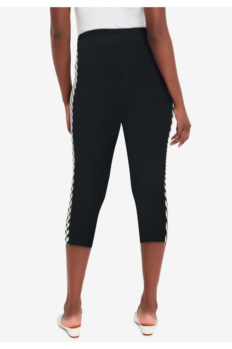 Everyday Stretch Cotton Capri Legging, Alternate, color, NAVY