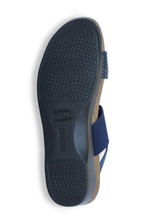 Munro Pisces Womens Leather Ankle Strap Wedge Sandals In Blue
