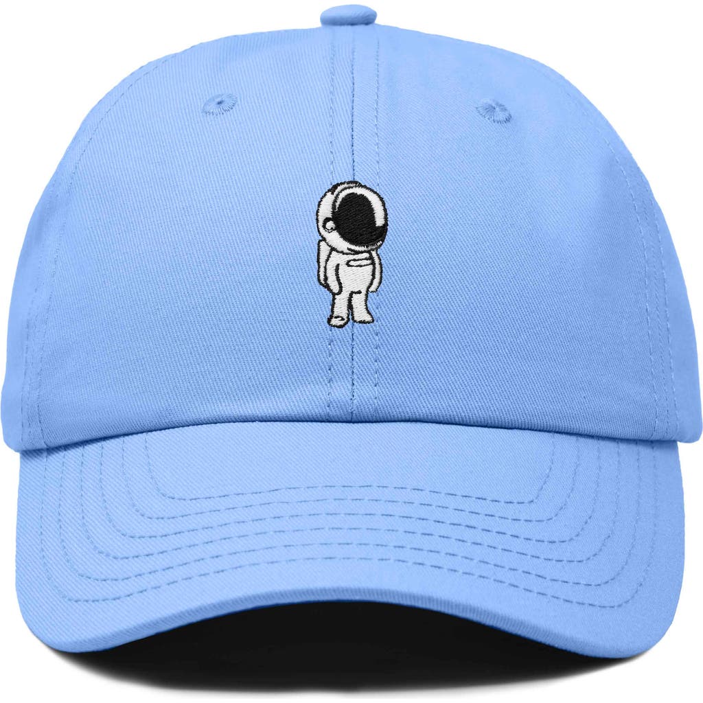 Dalix Astronaut Embroidered Space Hat In Light Blue