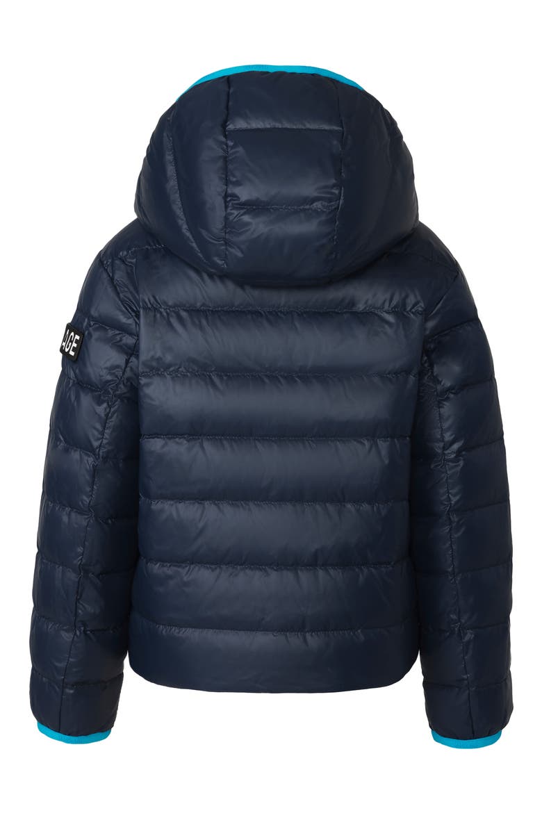 Kids' Amiri Monogram Print Puffer Jacket, Alternate, color, AQUA-MARINE BLUE