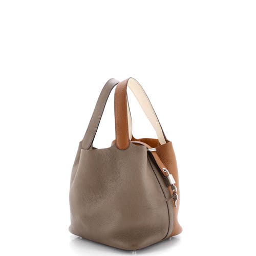 Pre-owned Hermes Hermes Casaque Picotin Lock Bag Clemence Mm