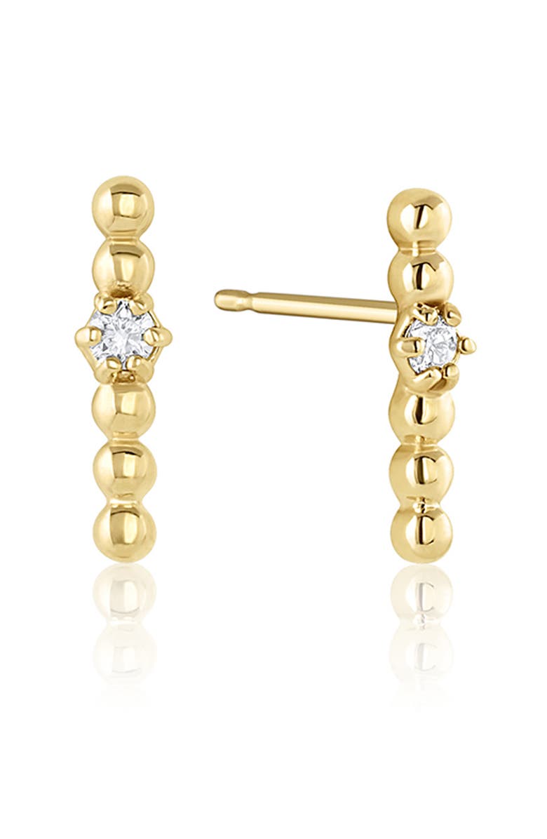 Set & Stones Valencia Diamond Stud Earrings, Main, color, Yellow Gold