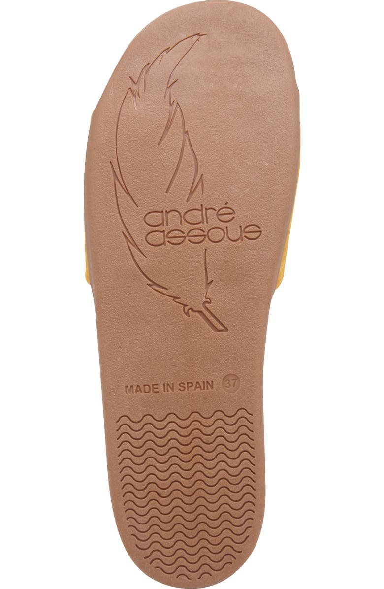 André Assous Paloma Woven Slide Sandal, Alternate, color, Lemon