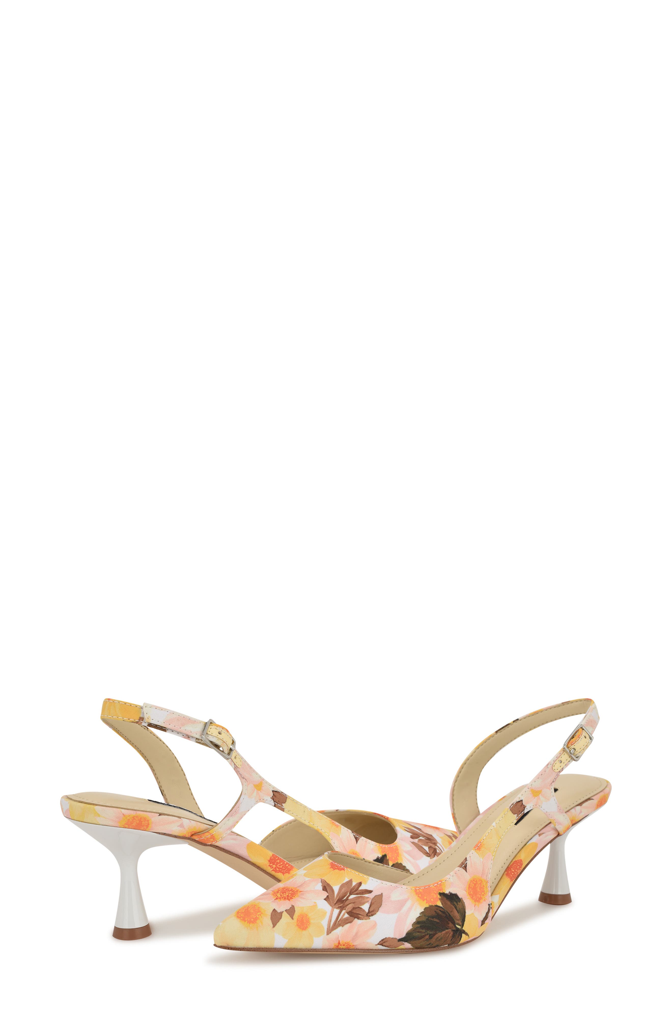 Renela Pointed Toe Slingback Pump, Alternate, color, WHITE 140