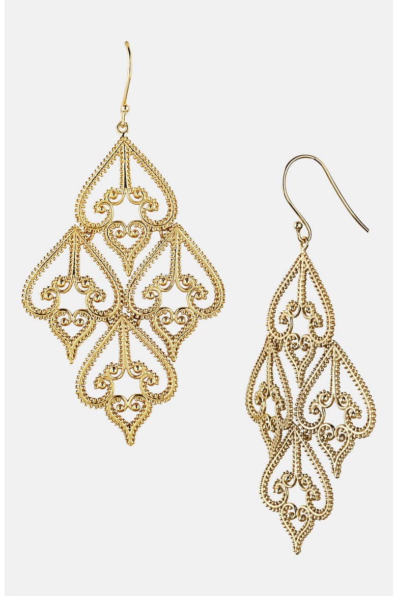 Argento Vivo Small Chandelier Earrings, Main, color, GOLD