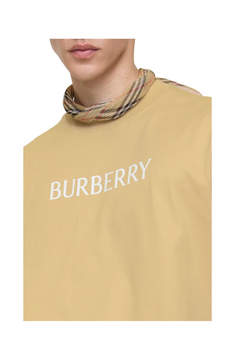 Burberry Logo Cotton T-shirt, Alternate, color, Flax Beige