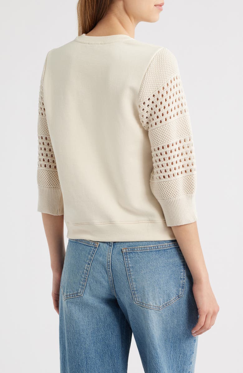 Rails Kimberly Open Knit Cotton Sweater, Alternate, color, Oat