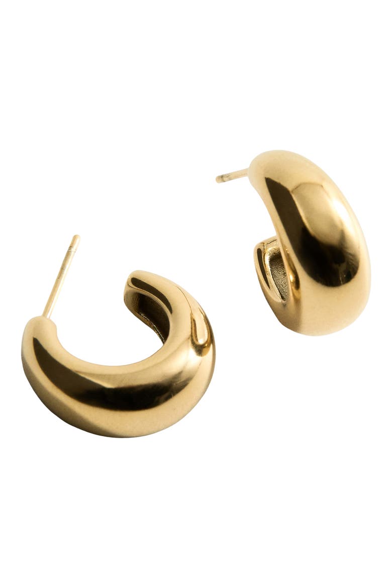 Semi Hoop Earrings, Alternate, color, GOLD