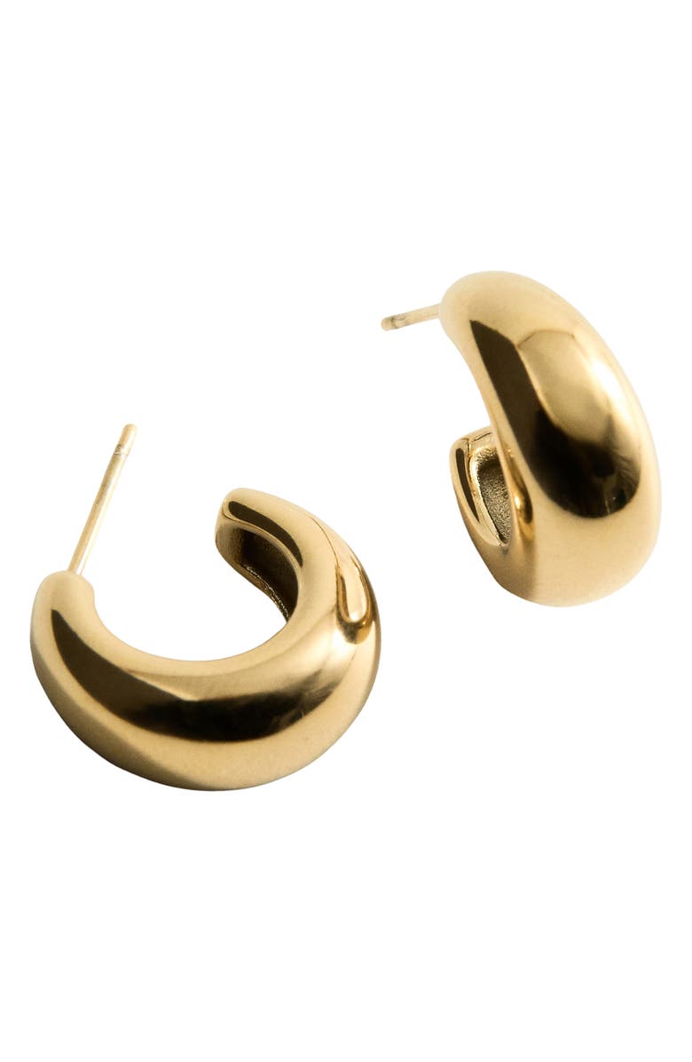 MANGO Semi Hoop Earrings, Alternate, color, Gold