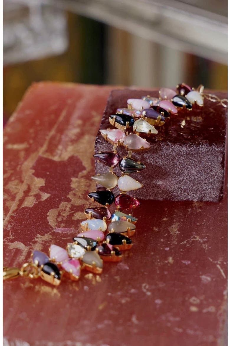 Punk Rocks Double Mini Fang Bracelet, Alternate, color, Gold