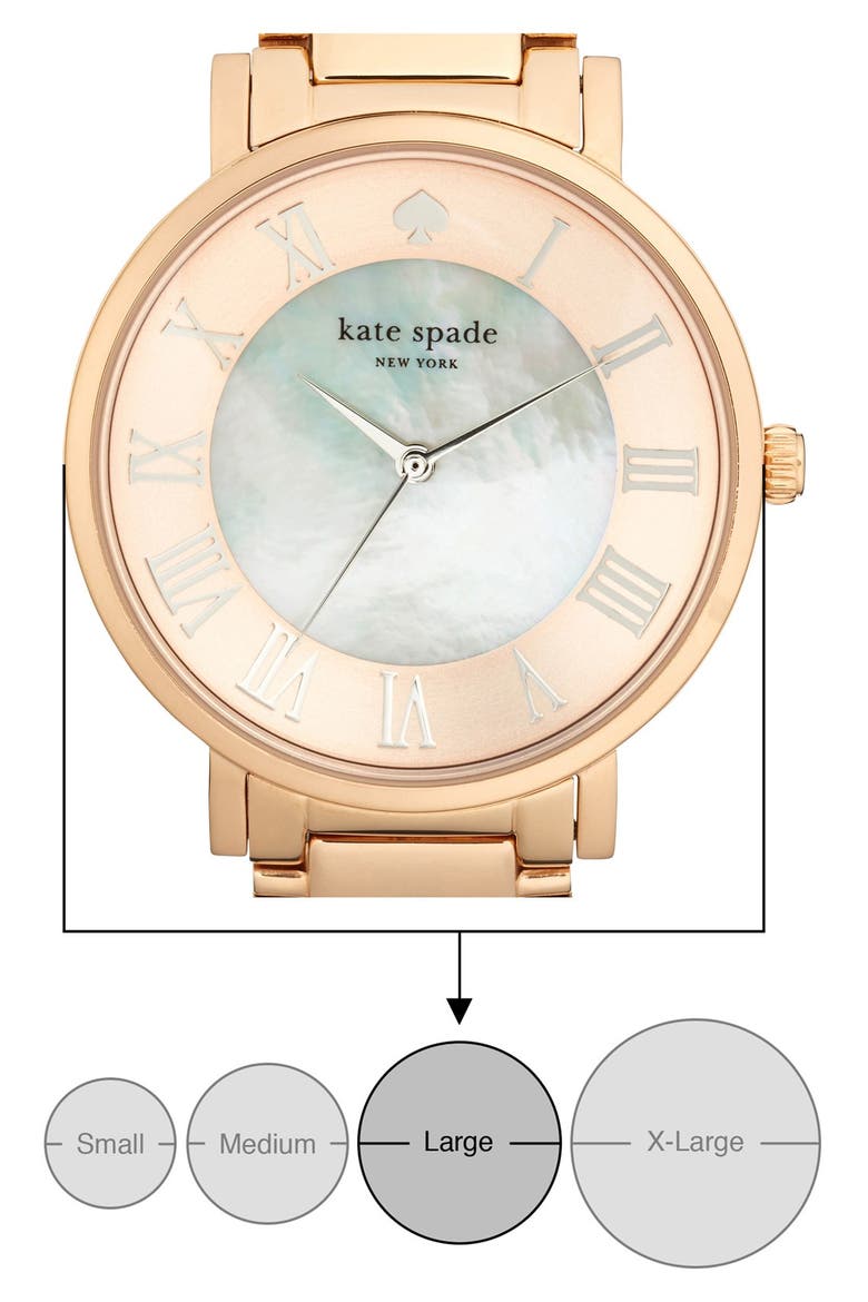 'gramercy grand' round bracelet watch, 38mm, Alternate, color, ROSE GOLD