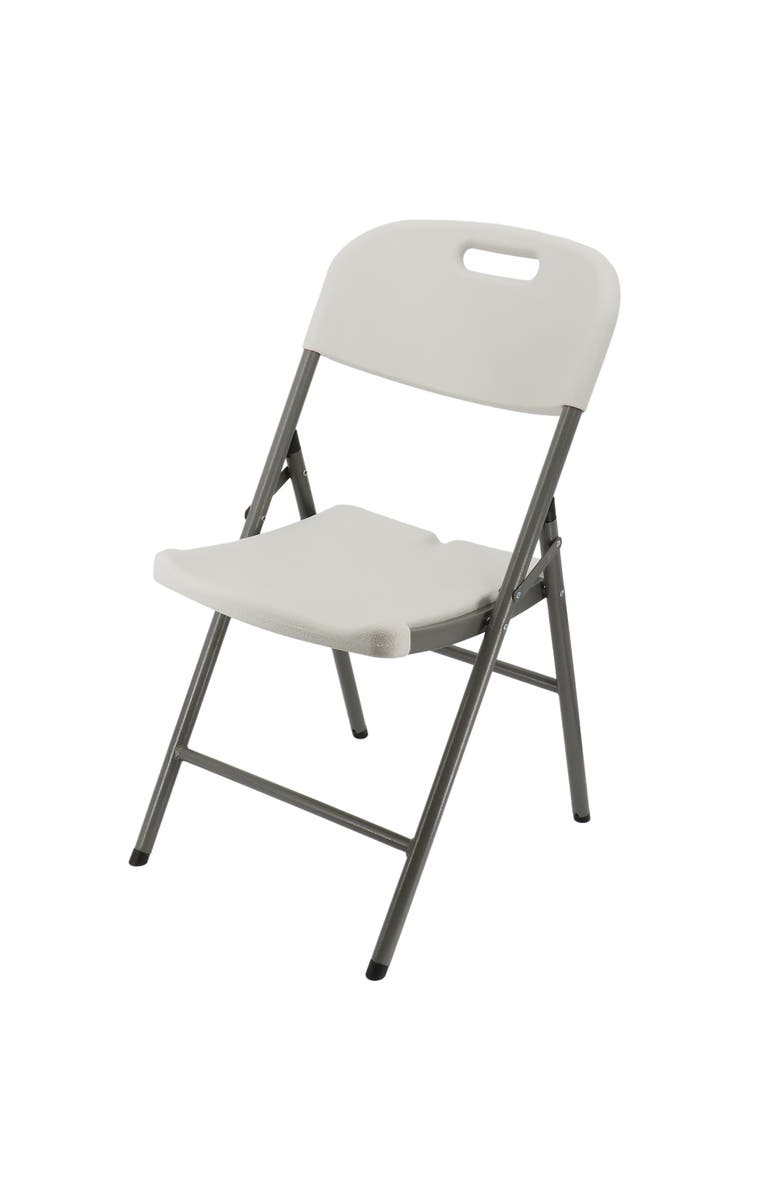 Elama 4 Piece Indoor and Outdoor Folding Chair Set, Alternate, color, White