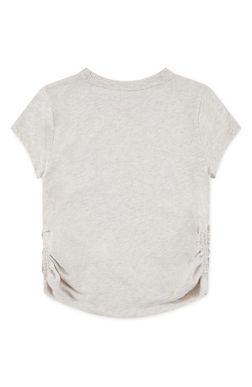 Abercrombie Kids Kids' Ruched Cotton Blend Graphic T-shirt In Gray