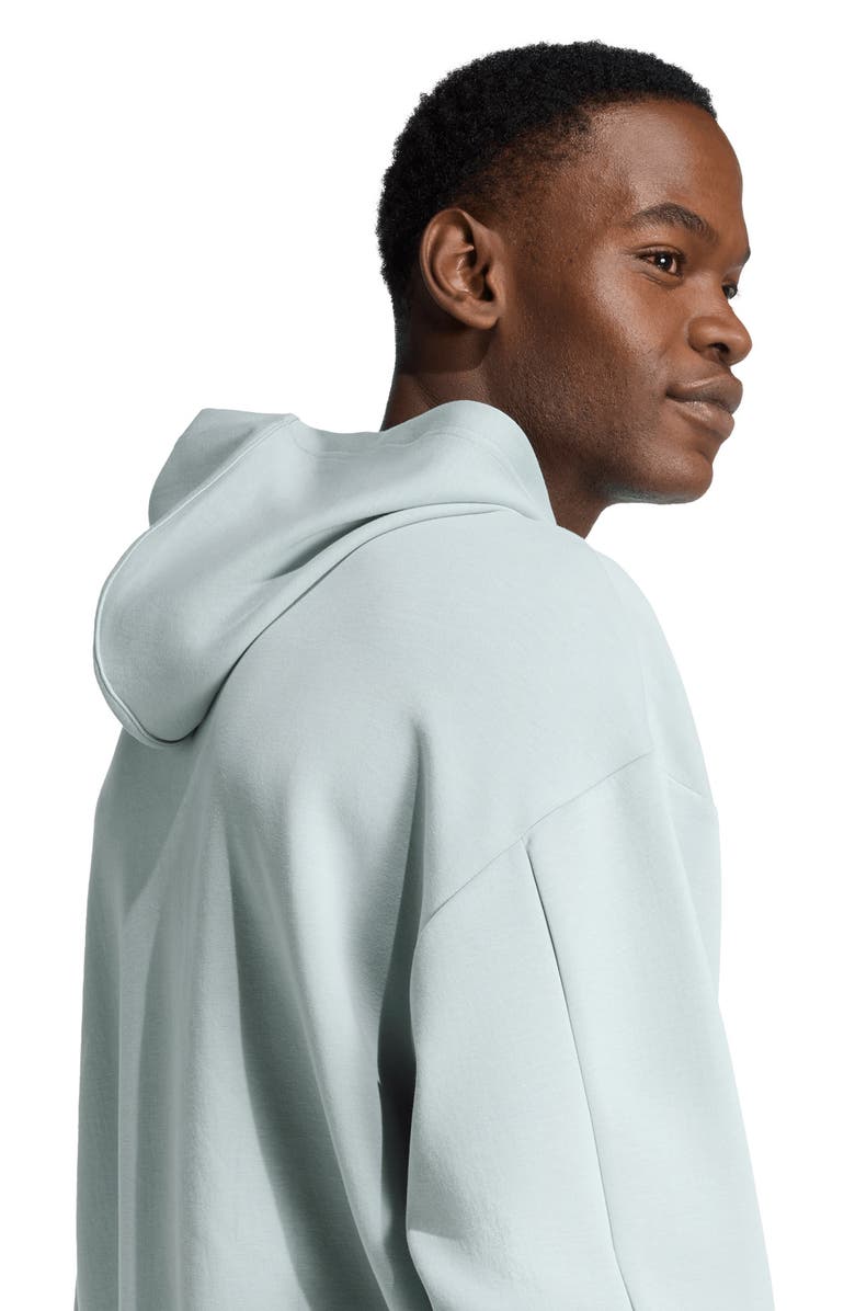 adidas Soft Luxe Hoodie, Alternate, color, Wonder Sage