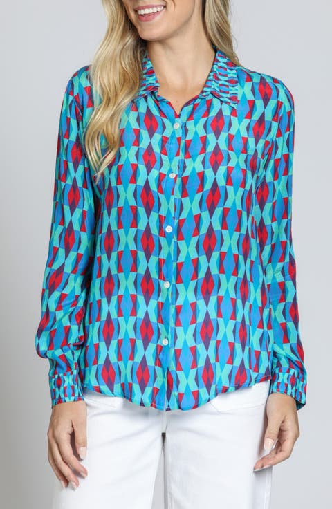 Print Button-Up Shirt