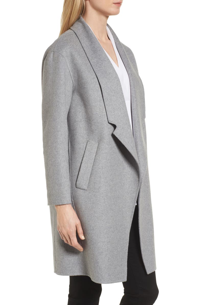Eliza J Double Face Wool Blend Boyfriend Coat, Alternate, color,