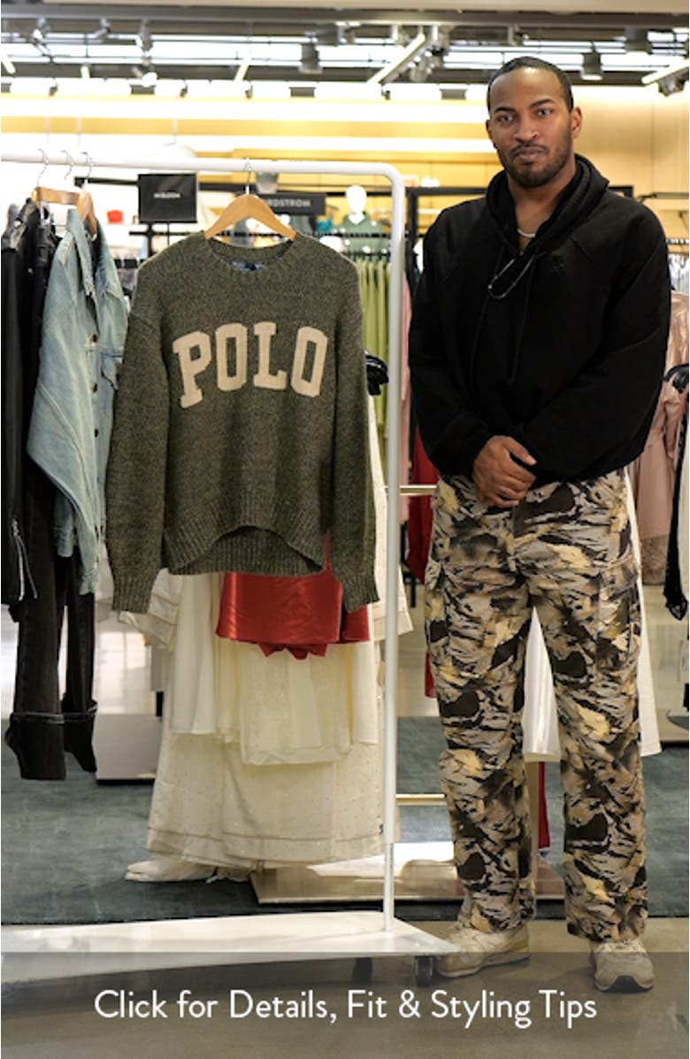 Logo Cotton Graphic Crewneck Sweater, sales video thumbnail