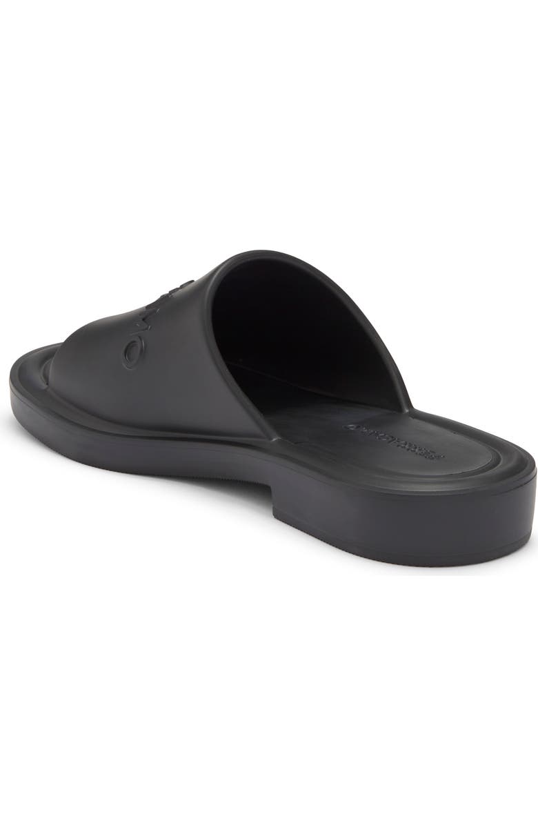 FERRAGAMO Giuneva Logo Embossed Slide Sandal, Alternate, color, Black
