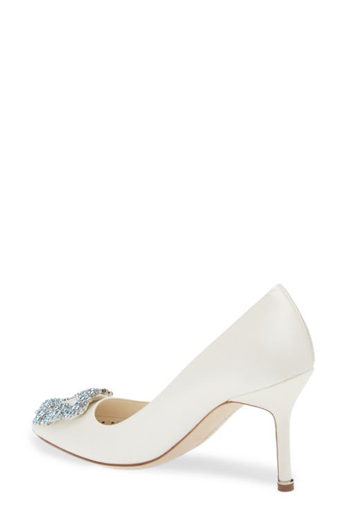 Manolo Blahnik Hangisi 105 Satin Heel In Lcrm 1309