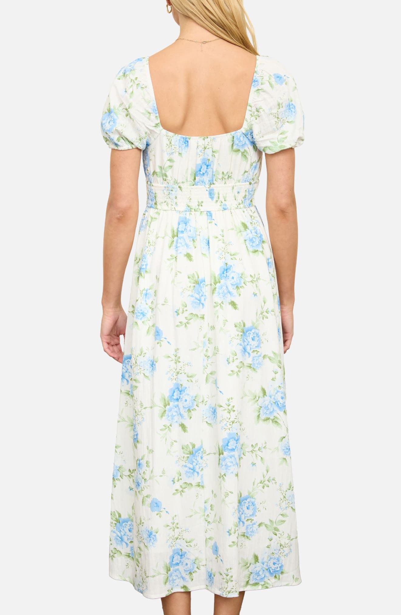 Puff Sleeve Midi Dress - image 2