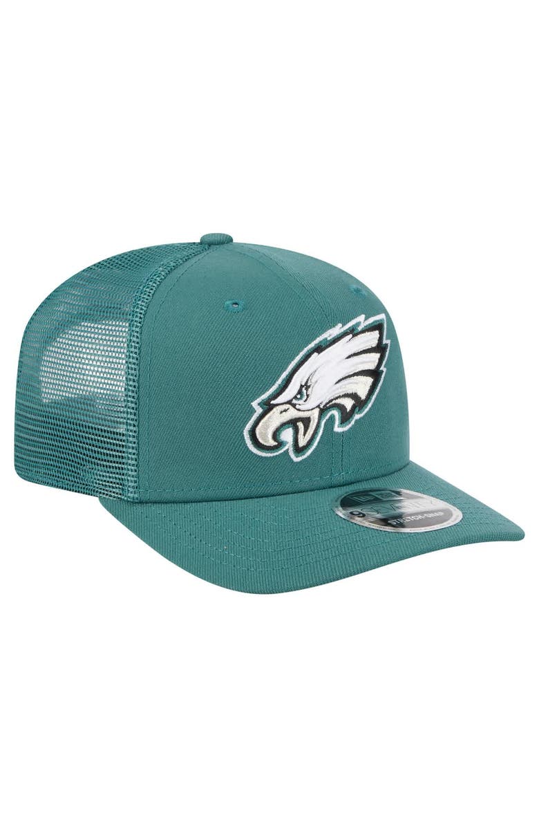 New Era Men's New Era  Midnight Green Philadelphia Eagles Team Collection 9SEVENTY Stretch-Snap Adjustable Hat, Alternate, color, Green