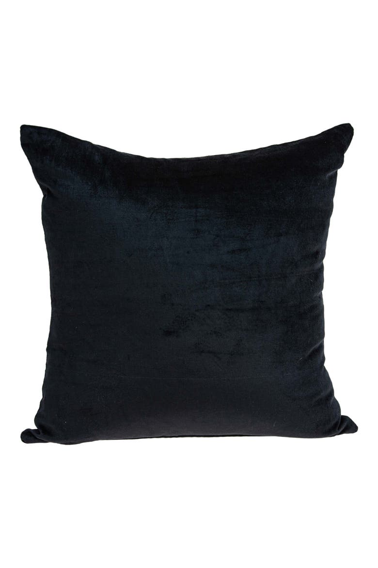 Spano Tran Solid Throw Pillow, Alternate, color, BLACK