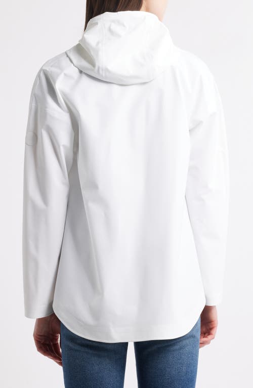 Save The Duck Dawa Water Repellent Hooded Rain Jacket In White