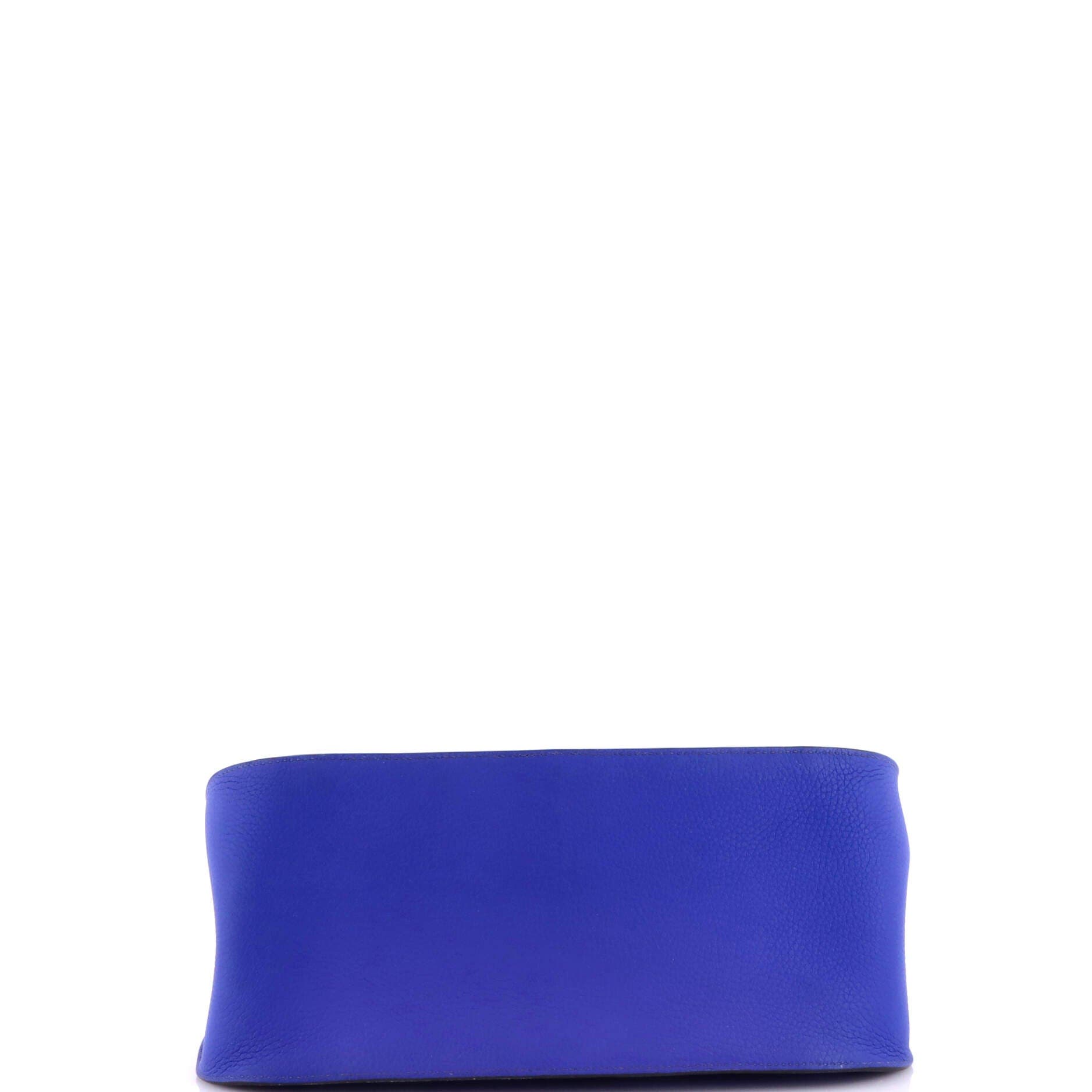 Pre-Owned Hermes Jypsiere Bag Clemence 34, Alternate, color, Bleu Electrique