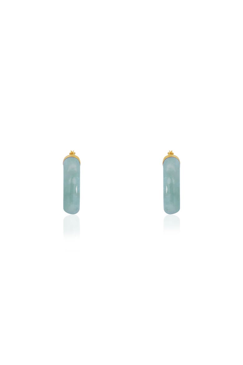Jade Hoop Earrings, Alternate, color, Jade