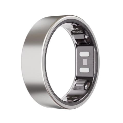 Smart Ring- Unisex-Matte Silver, Fitness Ring-Wearable Technology-Fitness and Sleep Tracker-Monitors Wellbeing and Recovery