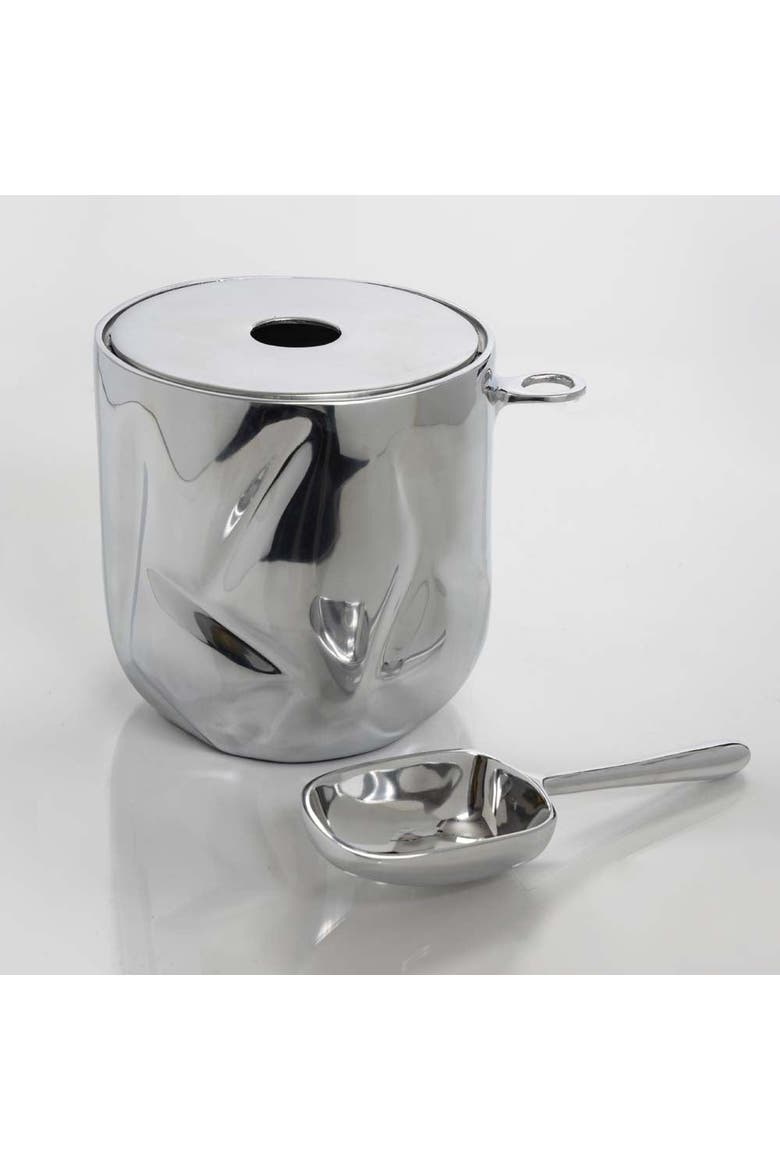 Dutton Ice Bucket with Scoop, Main, color, Silver & Gold
