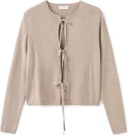 MANGO TEEN Bow Front Cardigan