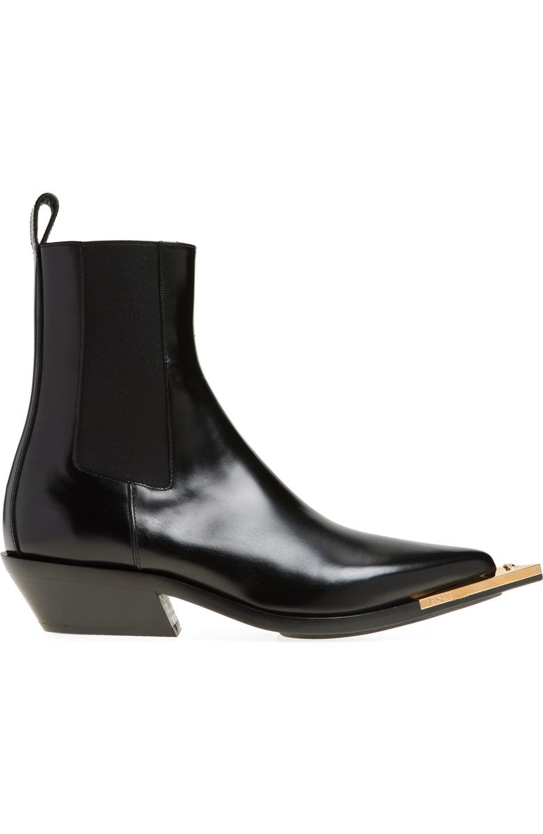 Versace Arrow Pointed Toe Boot, Alternate, color,