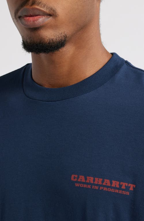 Carhartt Work In Progress Runaway Organic Cotton Graphic T-shirt In Blue