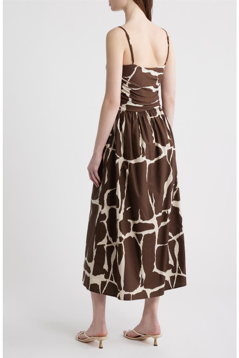 Fisher Printed Midi Dress, Alternate, color, TERRA