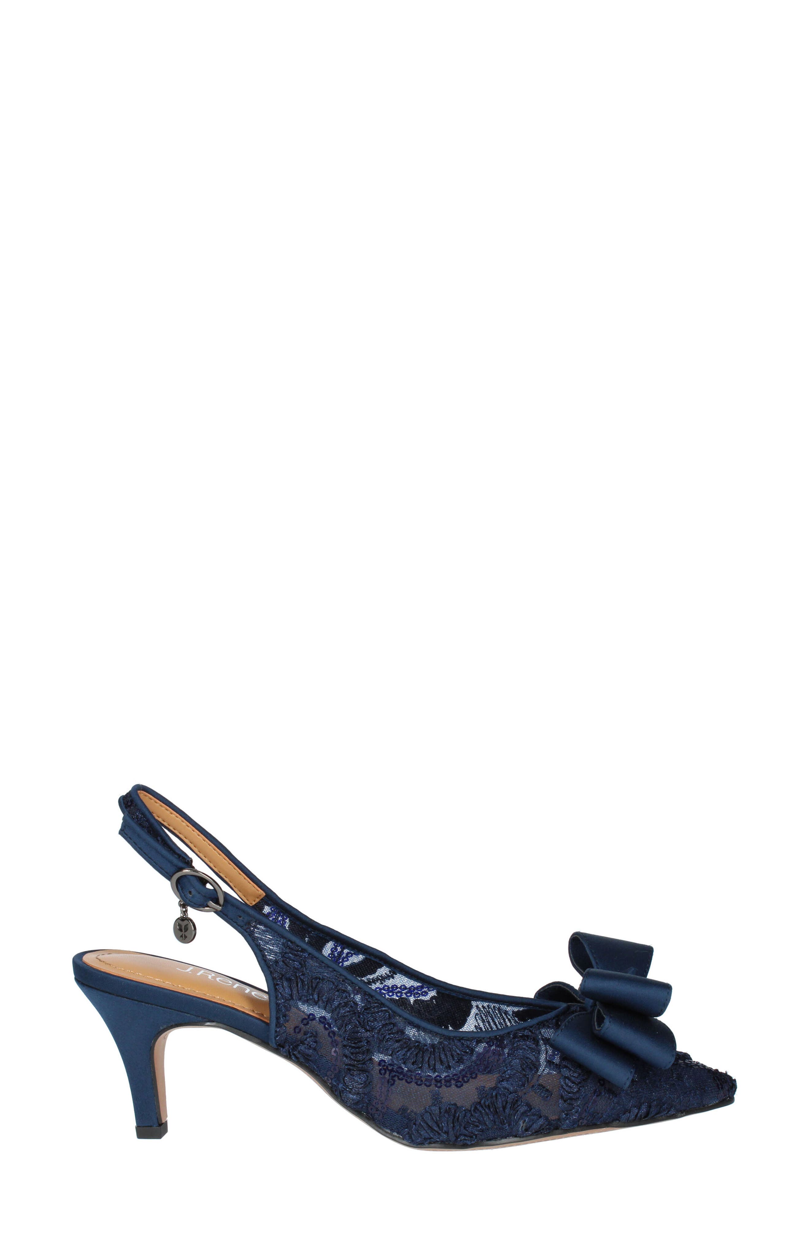 J. Reneé J.Renée Yazmine Pointed Toe Slingback Pump, Alternate, color, Navy