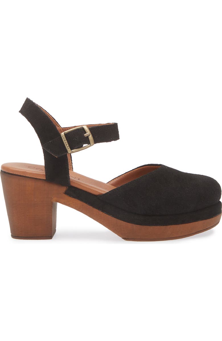 Cordani Warner Ankle Strap Platform Clog, Alternate, color, Black Suede