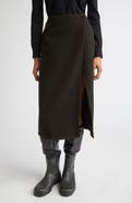 RIER Wool Fleece Wrap Skirt