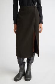 RIER Wool Fleece Wrap Skirt