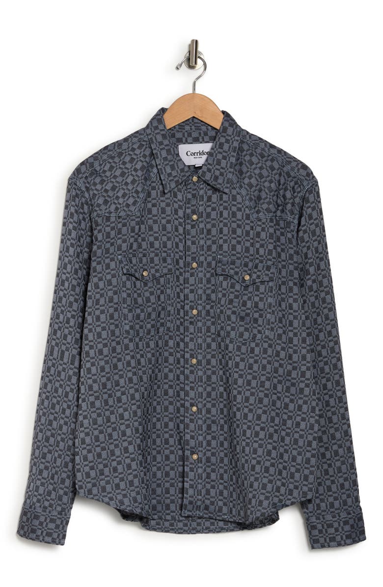 Corridor Overshot Check Western Button-Up Shirt, Alternate, color,