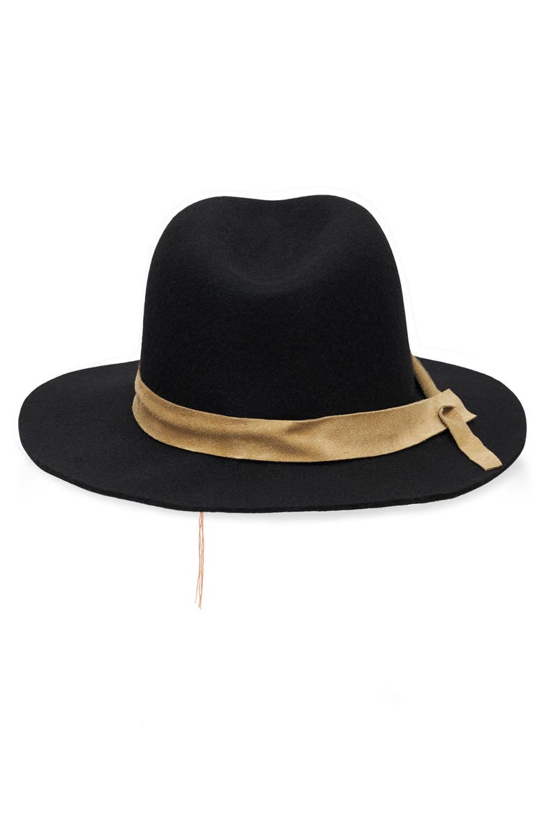 Fortela Clarita Merino Wool "Cowboy" Hat, Alternate, color, Black
