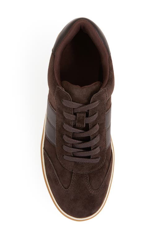 Reiss Chocolate Suede Low-top Trainers In Brown
